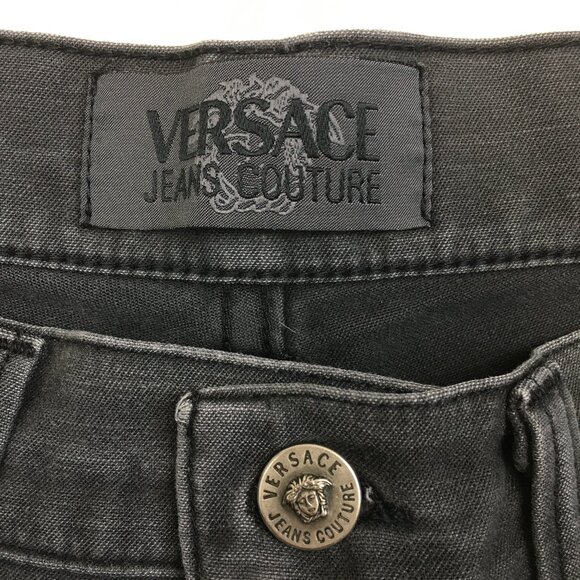 VERSACE Jeans Couture Italy Gray Logo Hardware 5 Pocket Logo Hardware - Picture 2 of 16